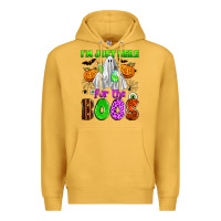 Mustard i'm just here for the boos Premium Hoodie - Zillion Design Studio