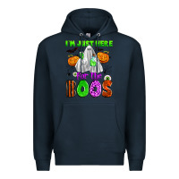 Navy i'm just here for the boos Premium Hoodie - Zillion Design Studio