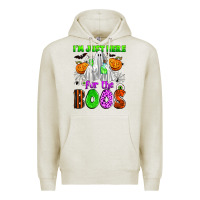 Oatmeal Heather i'm just here for the boos Premium Hoodie - Zillion Design Studio