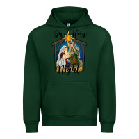 Forest Green oh holy night holy family Urban Hoodie - RanaPortraitStore