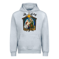 Heather Grey oh holy night holy family Urban Hoodie - RanaPortraitStore