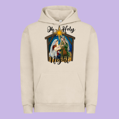 Oh Holy Night Holy Family Urban Hoodie Designed By Ranaportraitstore