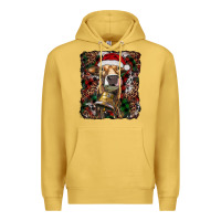 Antique Gold christmas heifer with leoard and cowhide Premium Hoodie - RanaPortraitStore