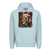 Blue Mist christmas heifer with leoard and cowhide Premium Hoodie - RanaPortraitStore