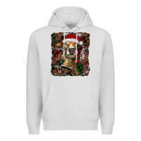 Dove Grey christmas heifer with leoard and cowhide Premium Hoodie - RanaPortraitStore