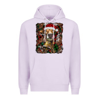 Lilac christmas heifer with leoard and cowhide Premium Hoodie - RanaPortraitStore