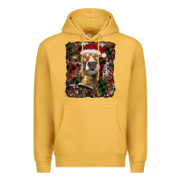 Mustard christmas heifer with leoard and cowhide Premium Hoodie - RanaPortraitStore