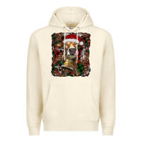 Sandshell christmas heifer with leoard and cowhide Premium Hoodie - RanaPortraitStore