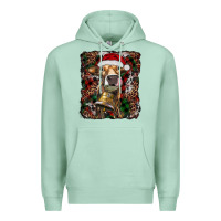 Seafoam christmas heifer with leoard and cowhide Premium Hoodie - RanaPortraitStore