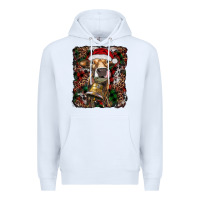 White christmas heifer with leoard and cowhide Premium Hoodie - RanaPortraitStore