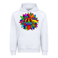White pride sunflower Urban Hoodie - Zillion Design Studio