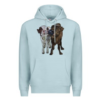 Blue Mist two heifer cows Premium Hoodie - RanaPortraitStore