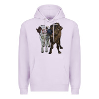 Lilac two heifer cows Premium Hoodie - RanaPortraitStore
