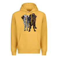 Mustard two heifer cows Premium Hoodie - RanaPortraitStore