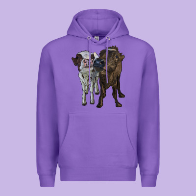 Two Heifer Cows Premium Hoodie Designed By Ranaportraitstore