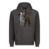 Smoke two heifer cows Premium Hoodie - RanaPortraitStore