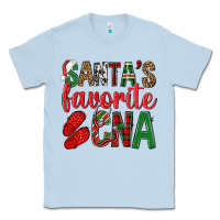 Dusty Blue Santa's Favorite Cna Classic Tee - BundleAndBundleShop