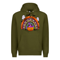 Army Green halloween rainbow Premium Hoodie - Zillion Design Studio