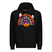 Black halloween rainbow Premium Hoodie - Zillion Design Studio