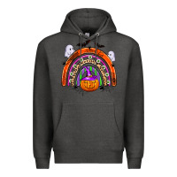 Charcoal Heather halloween rainbow Premium Hoodie - Zillion Design Studio