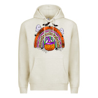 Oatmeal Heather halloween rainbow Premium Hoodie - Zillion Design Studio