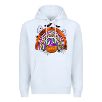 White halloween rainbow Premium Hoodie - Zillion Design Studio