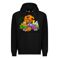 Black halloween farm truck Premium Hoodie - Zillion Design Studio
