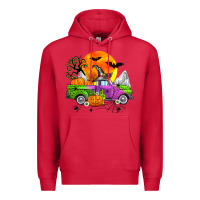 Cardinal halloween farm truck Premium Hoodie - Zillion Design Studio