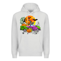 Dove Grey halloween farm truck Premium Hoodie - Zillion Design Studio
