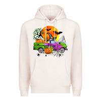 Pale Pink halloween farm truck Premium Hoodie - Zillion Design Studio