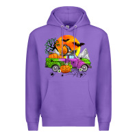 Purple halloween farm truck Premium Hoodie - Zillion Design Studio