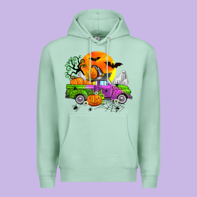 Halloween Farm Truck Premium Hoodie Designed By Zillion Design Studio