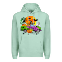 Seafoam halloween farm truck Premium Hoodie - Zillion Design Studio