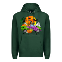 Sports Green halloween farm truck Premium Hoodie - Zillion Design Studio