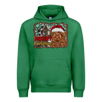 Emerald merry Christmas highland cow Urban Hoodie - RanaPortraitStore