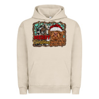 Pigment French Oak merry Christmas highland cow Urban Hoodie - RanaPortraitStore