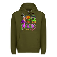 Army Green witch please Premium Hoodie - Zillion Design Studio