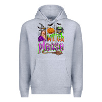 Heather Grey witch please Premium Hoodie - Zillion Design Studio
