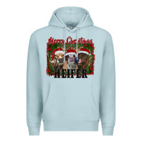 Blue Mist merry christmas heifer Premium Hoodie - RanaPortraitStore