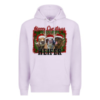 Lilac merry christmas heifer Premium Hoodie - RanaPortraitStore