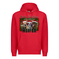 Red merry christmas heifer Premium Hoodie - RanaPortraitStore