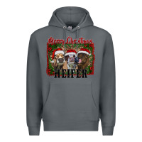 Rock merry christmas heifer Premium Hoodie - RanaPortraitStore