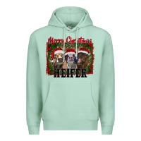 Seafoam merry christmas heifer Premium Hoodie - RanaPortraitStore