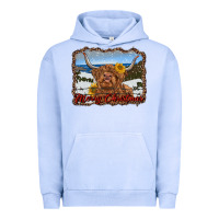 Pigment Grape Ice merry christmas highland cow with farm Urban Hoodie - RanaPortraitStore