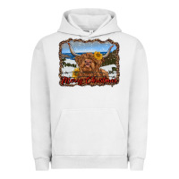 Pigment Lunar Rock merry christmas highland cow with farm Urban Hoodie - RanaPortraitStore