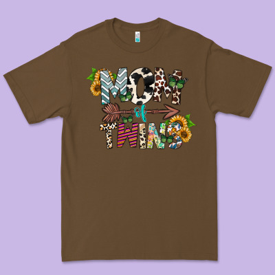 Mom Of Twins Premium Tee Designed By Cowhidedigitalart