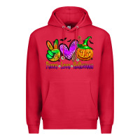 Cardinal peace love halloween Premium Hoodie - Zillion Design Studio