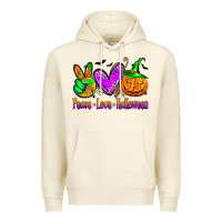 Sandshell peace love halloween Premium Hoodie - Zillion Design Studio