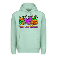 Seafoam peace love halloween Premium Hoodie - Zillion Design Studio