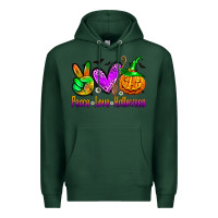 Sports Green peace love halloween Premium Hoodie - Zillion Design Studio